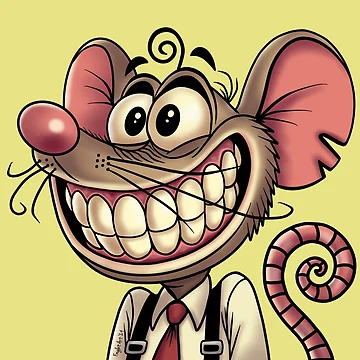 Artwork thumbnail, SMILING RAT by FROGLETART