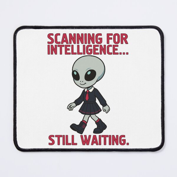 Item preview, Punk Alien Girl – Scanning for Intelligence… Still Waiting Shirt designed and sold by Weasel Graphix.