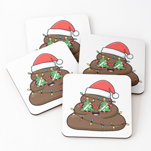 Item preview, Funny Christmas Poop Emoji – Holiday Lights & Santa Hat designed and sold by Iras-Art-Corner.