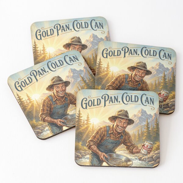 Item preview, Gold Pan Cold Can Montana Prospecting Poster designed and sold by Cozy-Old-Pub.