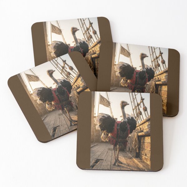 Item preview, Ostrich Pirate Rides the High Seas designed and sold by Tridentulus.