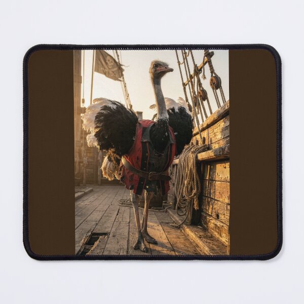 Item preview, Ostrich Pirate Rides the High Seas designed and sold by Tridentulus.