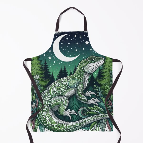 Item preview, Boho Forest Lizard Under Crescent Moon designed and sold by BigBlueArt.