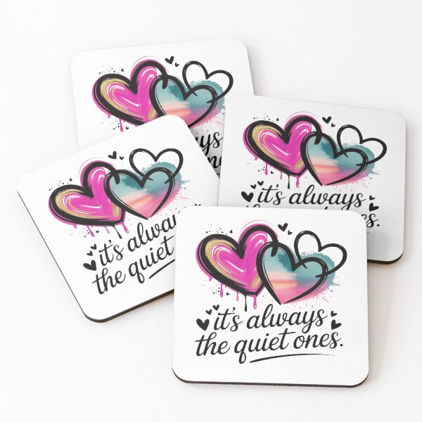 Item preview, It’s Always the Quiet Ones T-Shirt – Graffiti Heart Art Design for Introverts, Aesthetic Lovers & Bold Gift Buyers designed and sold by GemBob Creations.