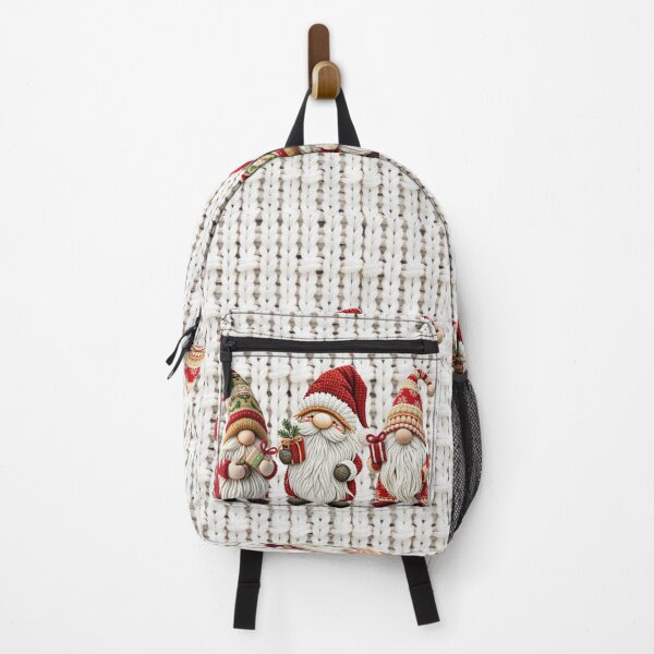 Item preview, Christmas Gnomes Embroidery Art – Festive Nordic Holiday Design on Knitted Background designed and sold by MiraLumeStudio.