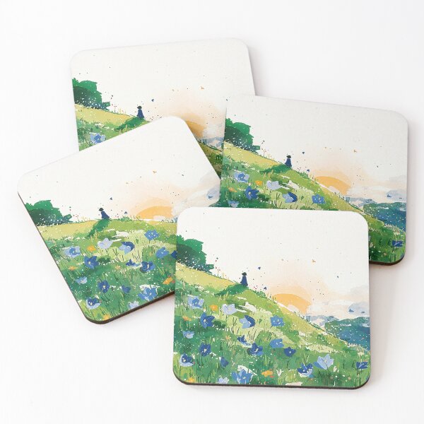 Item preview, Morning Stroll Through Blooming Hills designed and sold by Dusk Atelier.