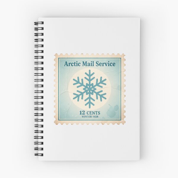 Item preview, Arctic Mail Service – Vintage Snowflake Christmas Stamp designed and sold by Iras-Art-Corner.