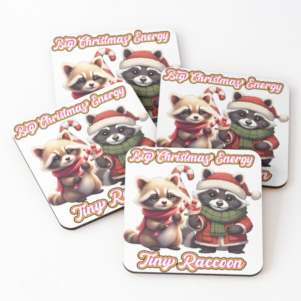 Item preview, Big Christmas Energy – Cute Tiny Raccoon Duo designed and sold by HANG ON STUDIO .