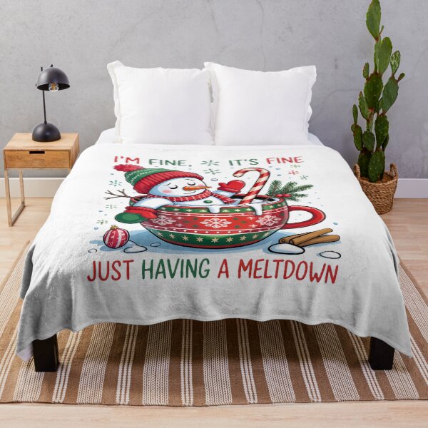 Item preview, I’m Fine, It’s Fine — Just Having a Meltdown” Funny Snowman Christmas Graphic designed and sold by JoeZigns81.