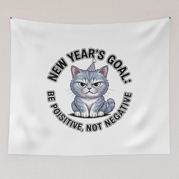 Item preview, Sarcastic Grumpy Cat New Year Goal designed and sold by Pixostick.