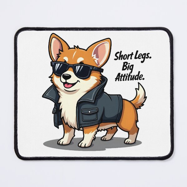 Item preview, Cool Corgi with Sunglasses – “Short Legs Big Attitude” designed and sold by dogycorgi.