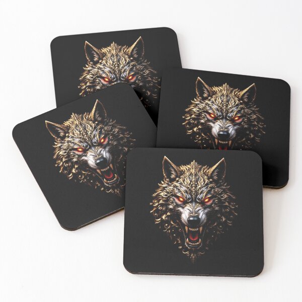 Item preview, Dark Howl Wolf, designed for black fabrics designed and sold by SteadyRolling.