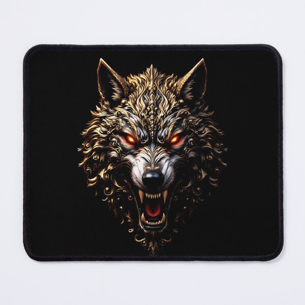 Item preview, Dark Howl Wolf, designed for black fabrics designed and sold by SteadyRolling.