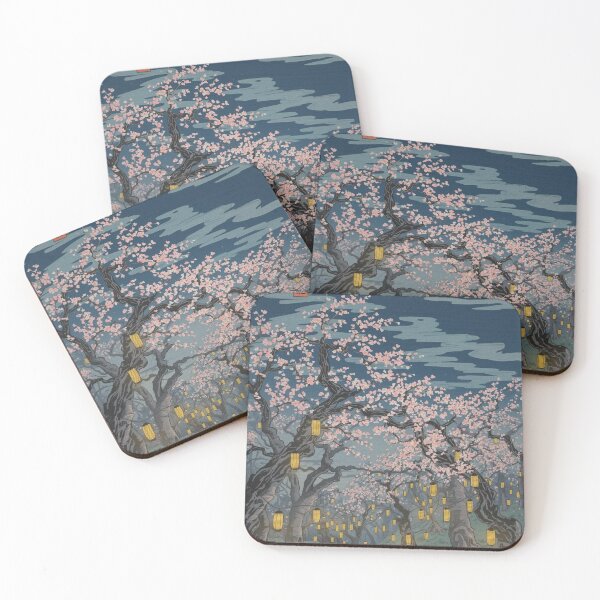 Item preview, Lantern-Lit Plum Blossom Grove – Ukiyo-e Night Scene Under Indigo Skies designed and sold by Vandy Fullam.