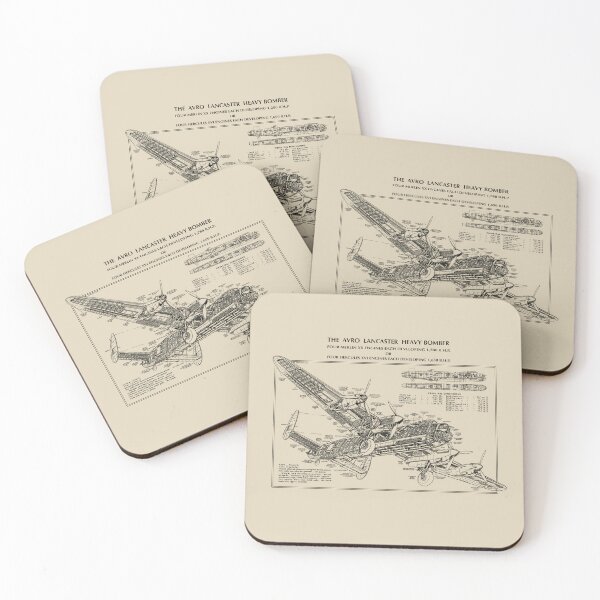 Item preview, Lancaster Bomber British WW2 Plane Cutaway Diagram Blueprint designed and sold by MilitaryMart.