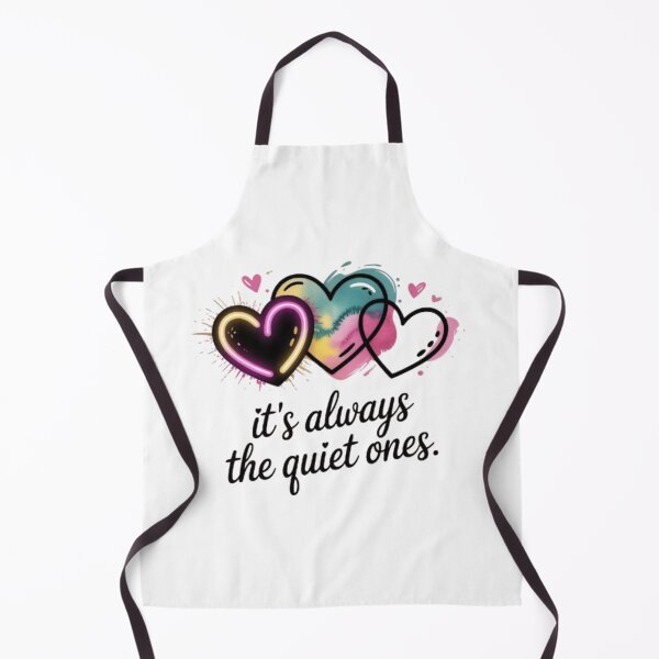 Item preview, It’s Always the Quiet Ones T-Shirt – Neon Heart Aesthetic Design for Introverts, Soft Girl Style & Gift Buyers designed and sold by GemBob Creations.
