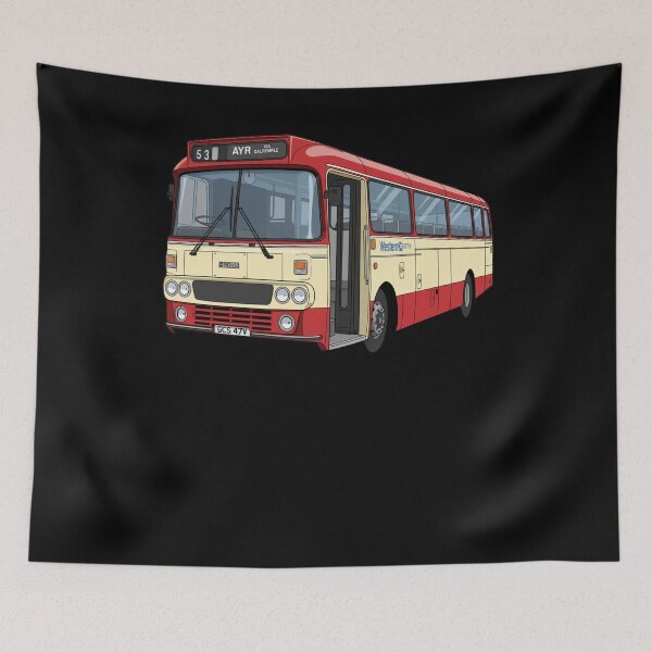 Item preview, Vintage Scottish Bus Ayr Route - Retro Scotland Transport designed and sold by Loom on the Loch.