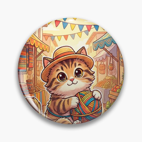 Item preview, Ecuadorian Cat in Quito Market – Cute & Colorful designed and sold by misaru7.