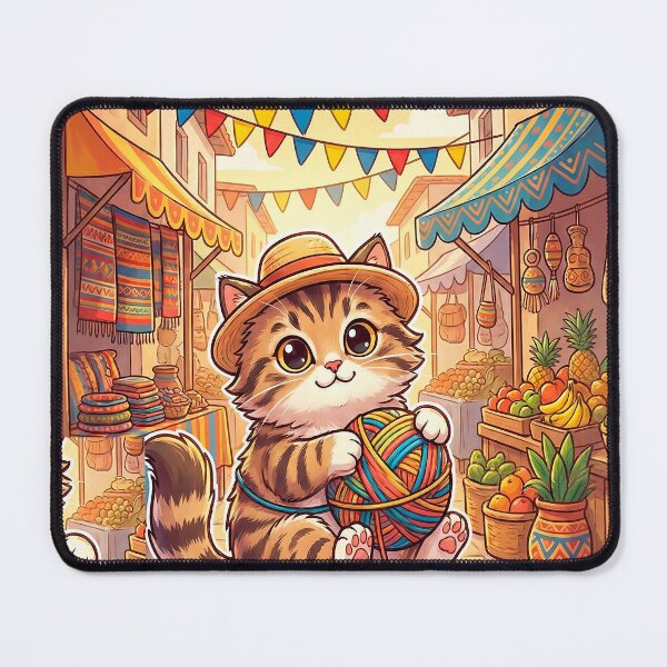 Item preview, Ecuadorian Cat in Quito Market – Cute & Colorful designed and sold by misaru7.