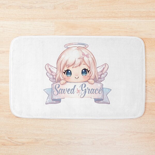 Item preview, Saved by Grace – Cute Kawaii Angel Christian Design designed and sold by Illustrated Faith.