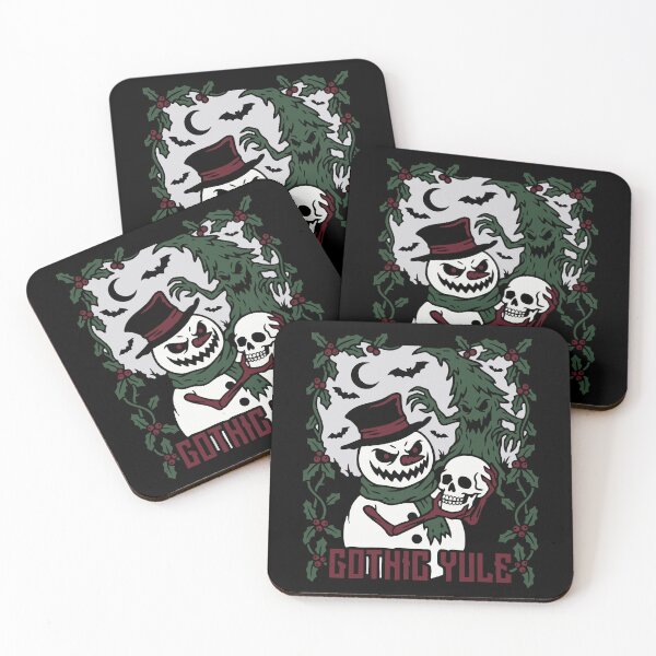 Item preview, Gothic Yule – Dark Christmas Snowman Skull Illustration designed and sold by BambaKchula.
