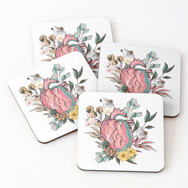 Item preview, Floral anatomical heart design designed and sold by NUREYY STUDİO.