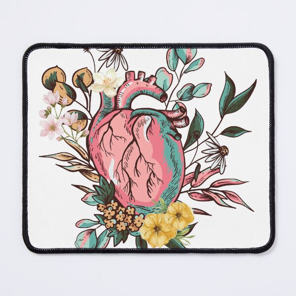 Item preview, Floral anatomical heart design designed and sold by NUREYY STUDİO.