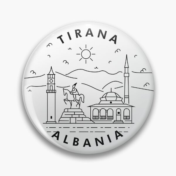 Item preview, Tirana Albania line design designed and sold by INTRIGUEprints.