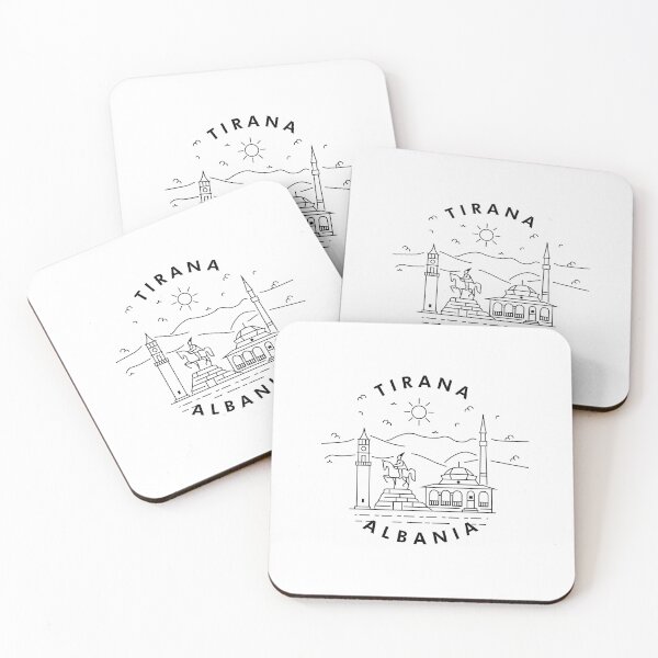 Item preview, Tirana Albania line design designed and sold by INTRIGUEprints.
