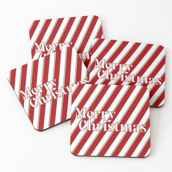 Item preview, Merry Christmas with Red and Green Stripes designed and sold by Risa-C.