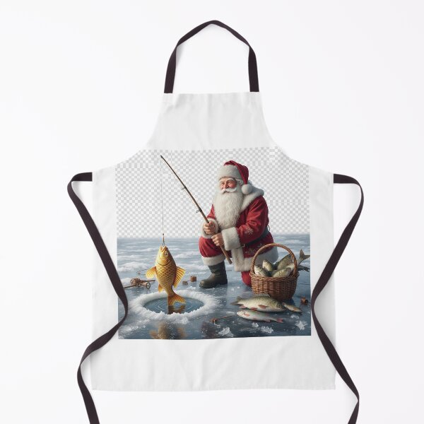 Item preview, Santa Claus Fisherman Catching Goldfish | Christmas Ice Fishing Humor | Funny Holiday Gift for Anglers and Dads | Winter Hobby designed and sold by Studiocolors.