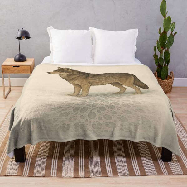 Item preview, Wolf Wall Art – Spirit Guardian with Pawprint Path Nature Print designed and sold by GeoWild Designs.