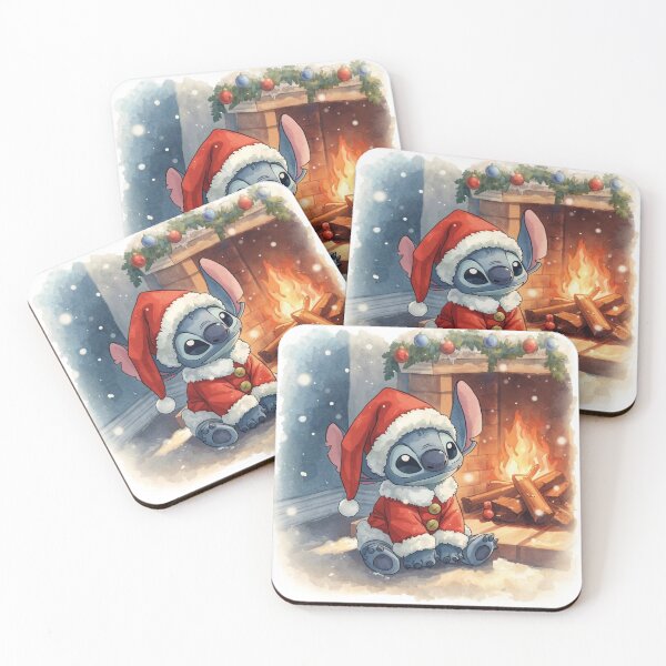 Item preview, Stitch Bebé Frente a la Chimenea – Navidad Cozy designed and sold by Dream Magic Co.