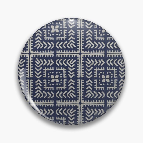 Item preview, Geometric Folk Art Square Pattern Minimalist Retro Warm Relaxed Decor - Prussian Blue - 3x4 designed and sold by INNERHARMONY2.