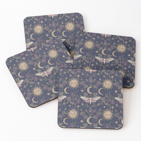 Item preview, Celestial Nightshade & Luna Moth Damask - Vintage Whimsigoth Pattern designed and sold by The boys.