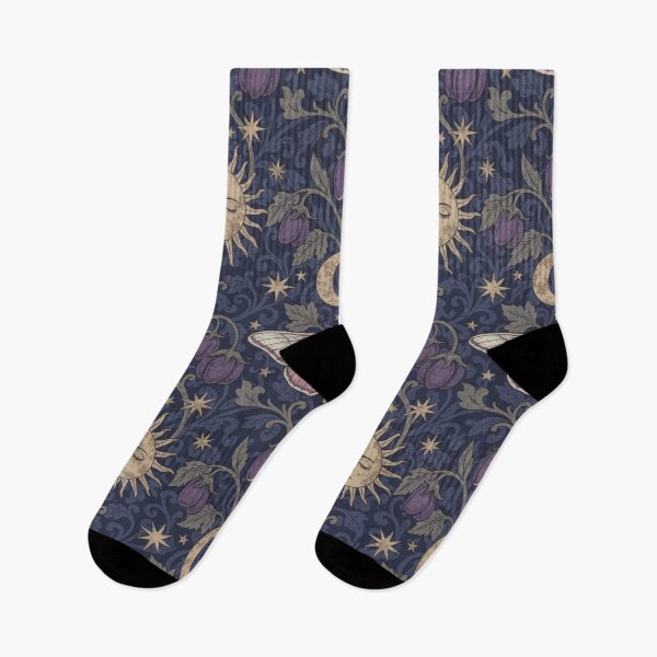 Item preview, Celestial Nightshade & Luna Moth Damask - Vintage Whimsigoth Pattern designed and sold by The boys.