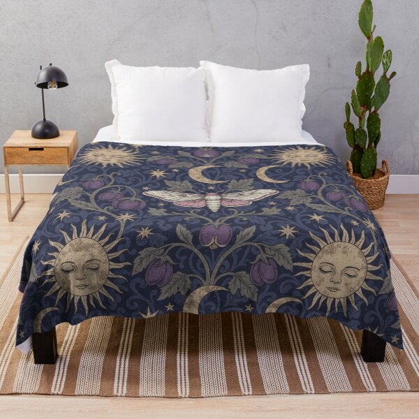 Item preview, Celestial Nightshade & Luna Moth Damask - Vintage Whimsigoth Pattern designed and sold by The boys.