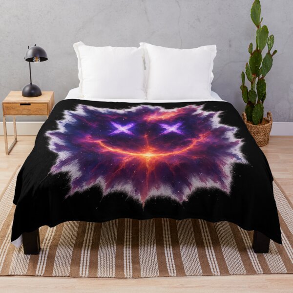 Artikelvorschau, Kosmisches Nirvana-Smiley – Explodierende Galaxie-Grunge-Kunst entworfen und verkauft von AddictiveDesign.