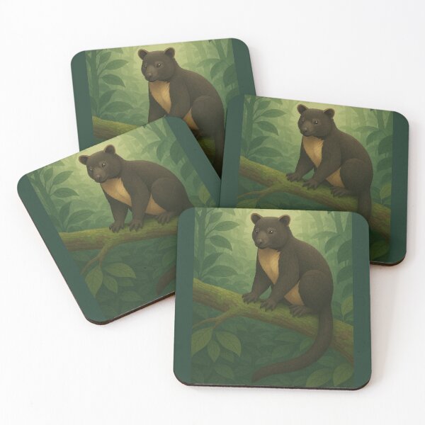Item preview, Tree Kangaroo Wall Art – Tropical Rainforest Wildlife Nature Print designed and sold by GeoWild Designs.