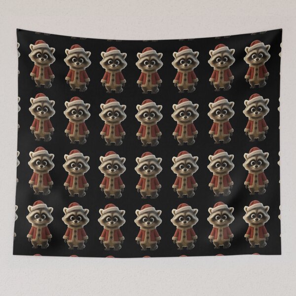 Item preview, Cute Christmas Raccoon in a Santa Outfit Gifts For Christmas designed and sold by zuzzelek44.