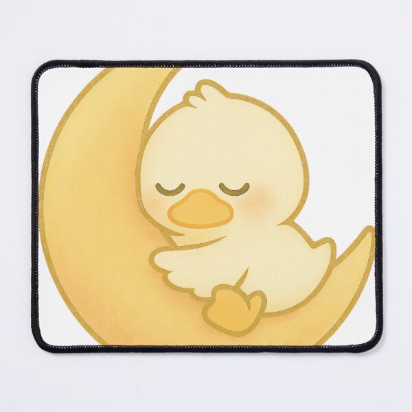 Item preview, Kawaii Sleeping Duck on Moon – Cute Pastel Night Sticker designed and sold by Creative88Art.