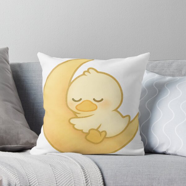 Item preview, Kawaii Sleeping Duck on Moon – Cute Pastel Night Sticker designed and sold by Creative88Art.