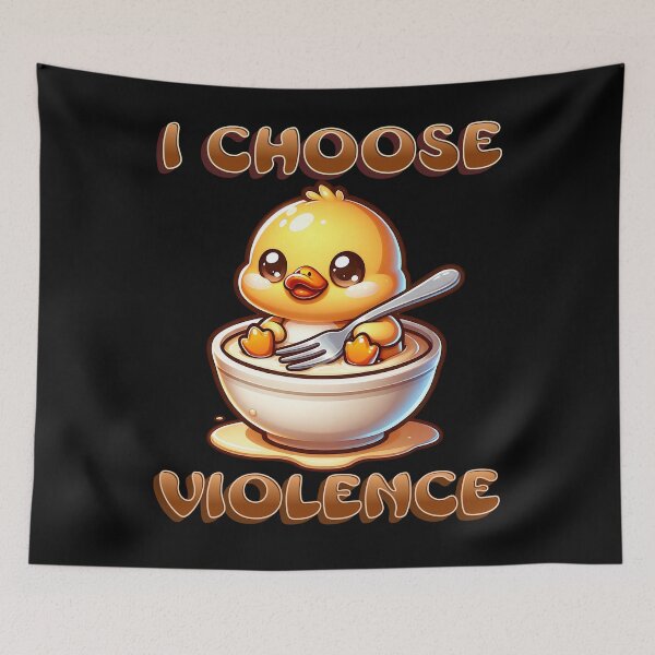 Item preview, I choose violence duck meme designed and sold by ZuToMi.