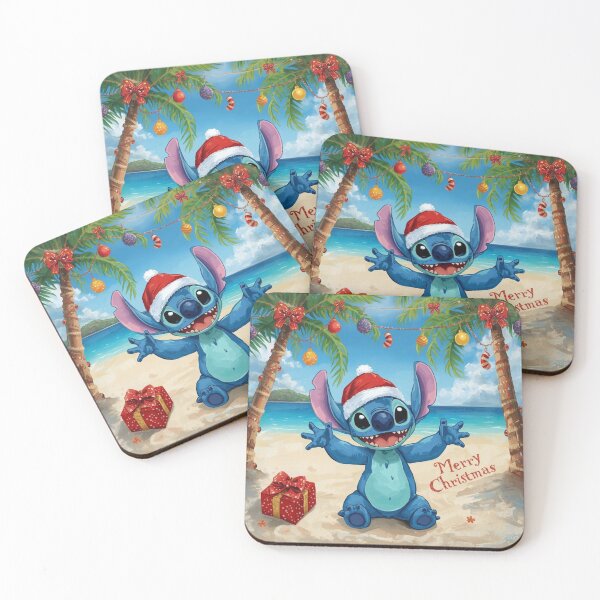 Item preview, Stitch Navidad Tropical – Playa Navideña designed and sold by Dream Magic Co.