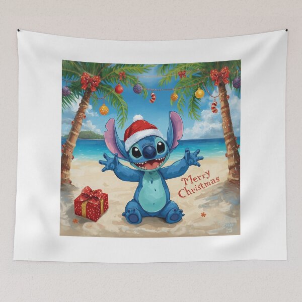 Item preview, Stitch Navidad Tropical – Playa Navideña designed and sold by Dream Magic Co.