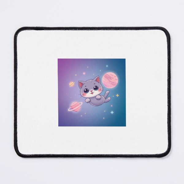 Item preview, Cosmic Cat Floating in Space – Cute Astronaut Cat Cartoon Design designed and sold by DreamyDesigns17.