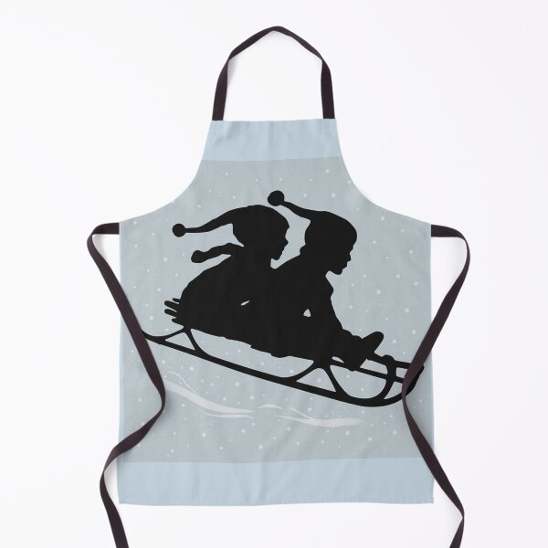 Item preview, Vintage Sled Kids Silhouette Christmas Winter Art designed and sold by POD DYNASTY | Original Print On Demand T-Shirt Graphics.