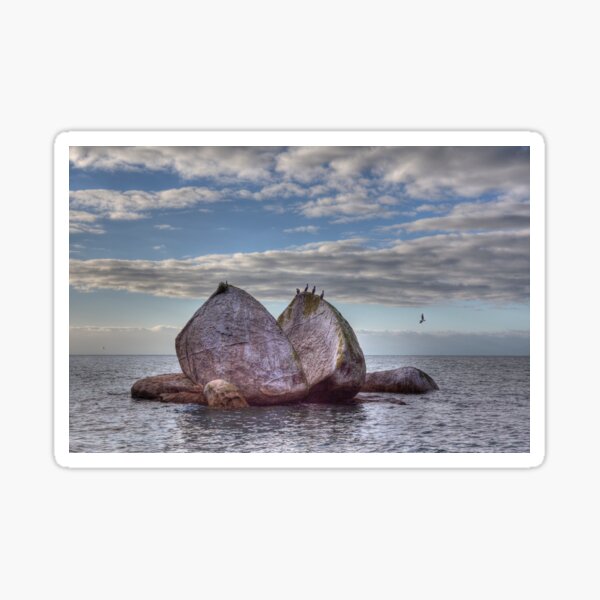 Split Apple Rock Sticker