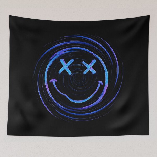 Item preview, Neon Swirl Nirvana Smiley – Trippy Grunge Aesthetic Fan Art designed and sold by AddictiveDesign.