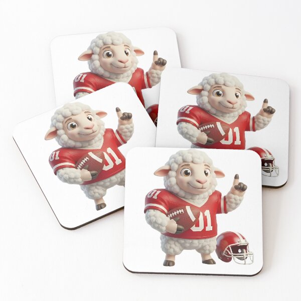 Item preview, Woolly Football Champ" - Cute 3D American Football Sheep Player designed and sold by KayaVisuals.
